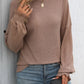 Mandy Ribbed Round Neck Long Sleeve T-Shirt