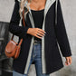 Drawstring Long Sleeve Hooded Jacket