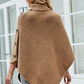 Turtleneck Buttoned Poncho