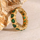 18K Gold-Plated Inlaid Zircon Ring