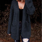 Open Front Dropped Shoulder Cardigan with Pockets