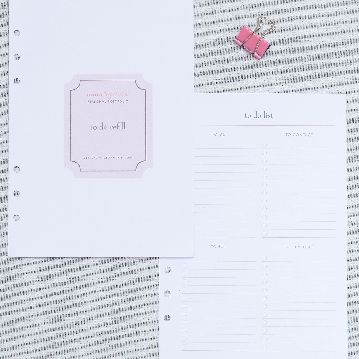 NEW A5 Personal Portfolio Meal Planning, To Do & Notes Refills