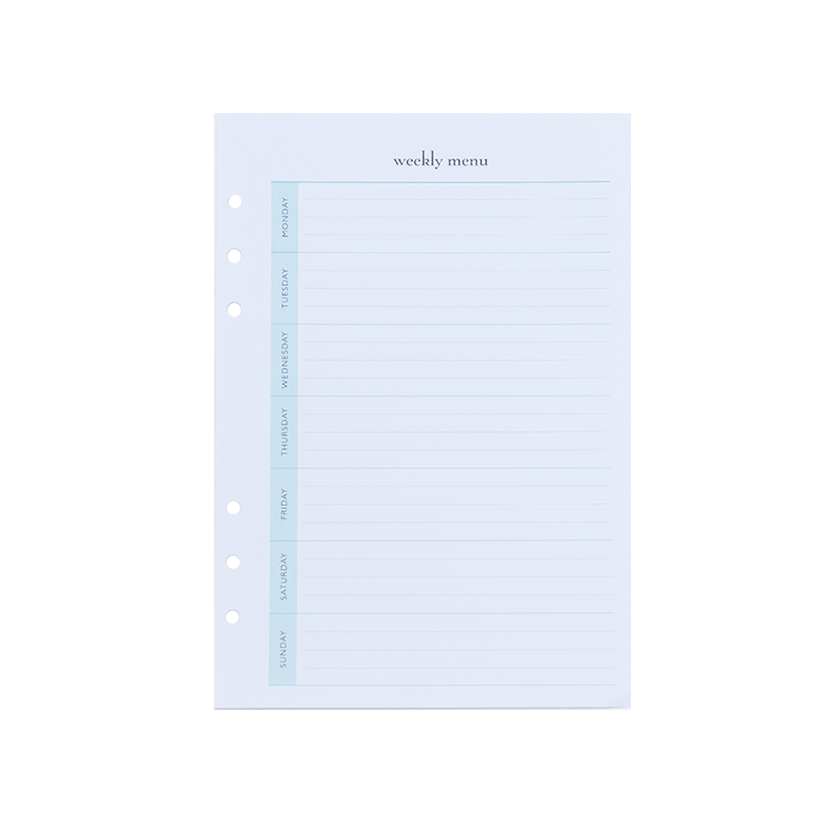 NEW A5 Personal Portfolio Meal Planning, To Do & Notes Refills