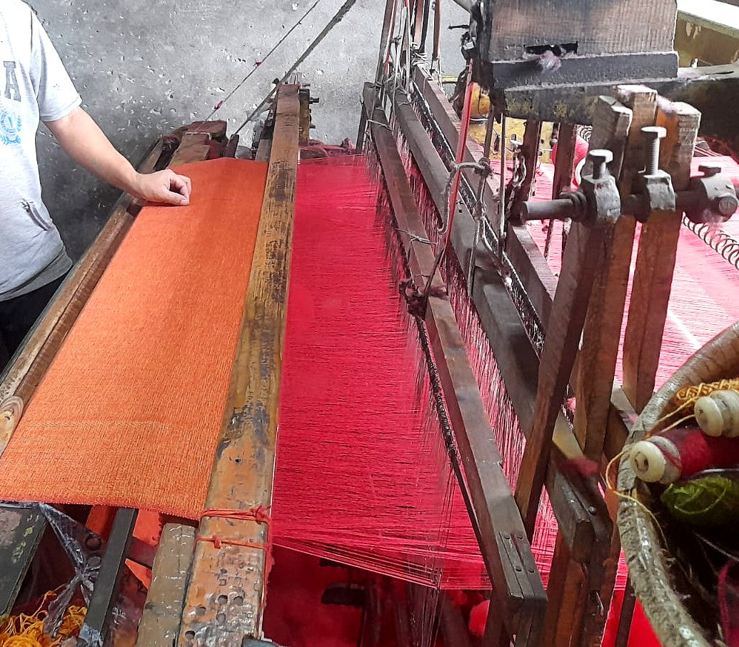 Handloomed Soft, Warm Yak Wool Throw Blanket or Wrap - Red