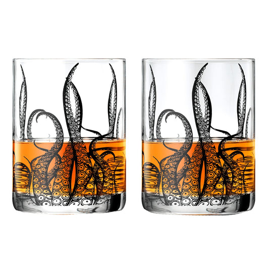 Octopus Tentacle Glassware- Set of 2, 9 Oz.