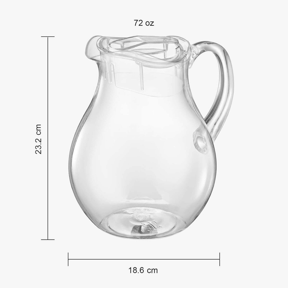 Unbreakable Acrylic Beverage Pitcher with Lid